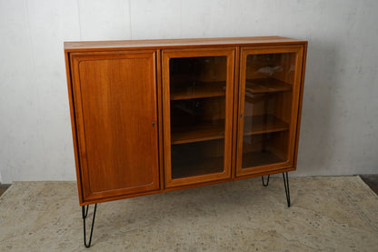 Buffet vitrine en teck buffet du milieu du siècle vintage années 60