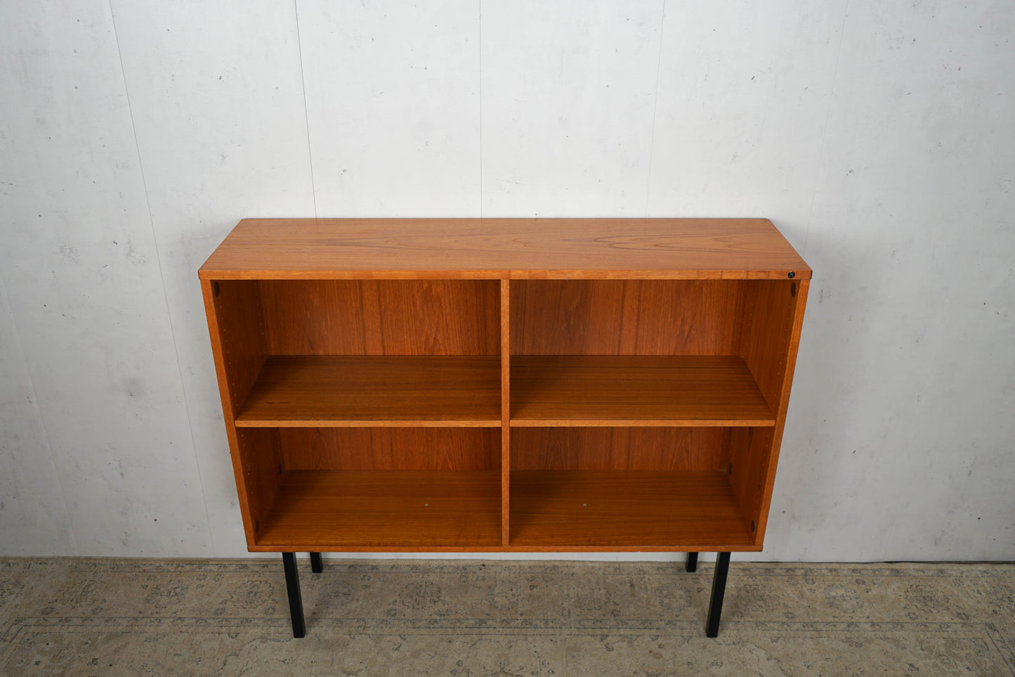 Teak Bücherregal 120cm Mid Century Dänisch Vintage