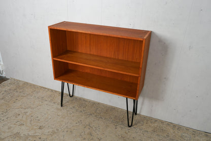 Teak Bookcase Hairpin 90cm Mid Century Danish Vintage