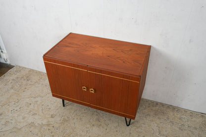 Commode buffet en teck danois Mid Century 88,5 cm Hairpin vintage