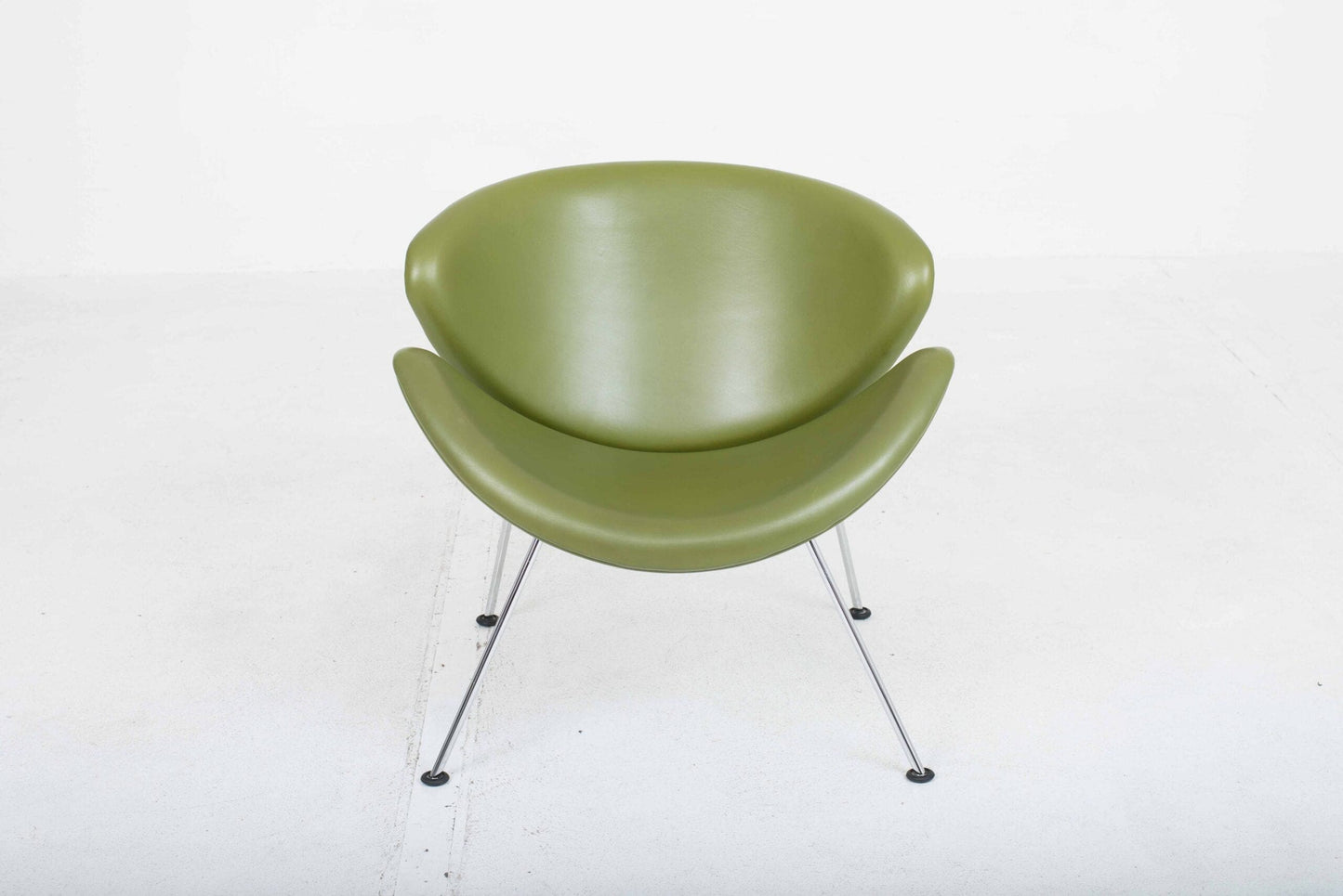 Fauteuil Artifort Orange Slice de Pierre Paulin en cuir vert