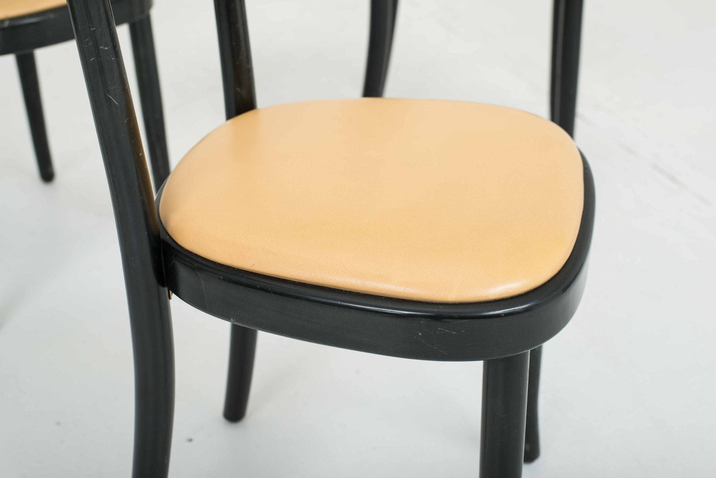 Swiss bistro chairs in black-green vintage