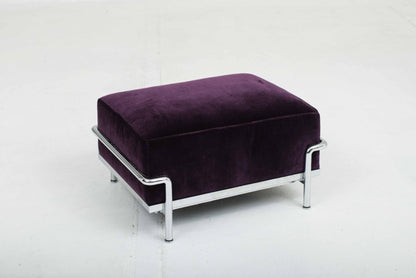 Cassina LC2 Ottoman by Le Corbusier in Velvet Vintage