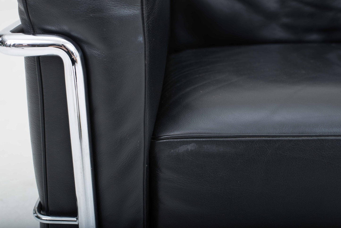 Cassina LC3 armchair by Le Corbusier in black leather