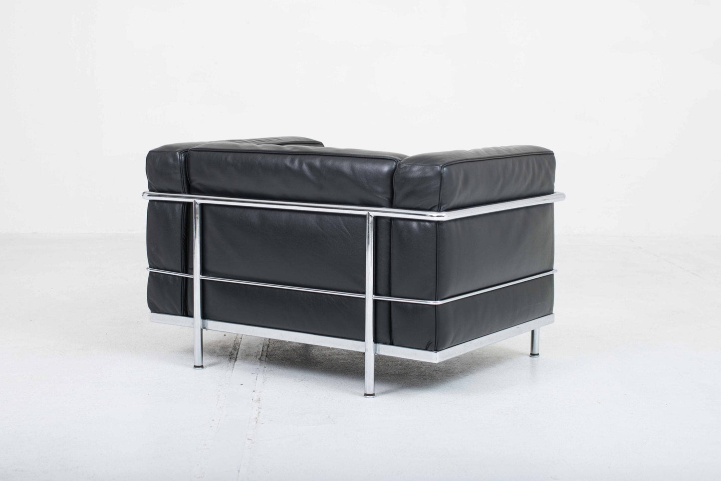 Cassina LC3 Sessel von Le Corbusier in schwarzem Leder