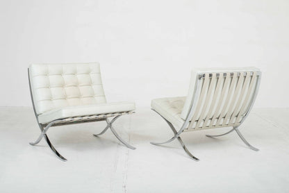 Knoll Barcelona Relax Sessel von Ludwig Mies van der Rohe in Naturleder Vintage