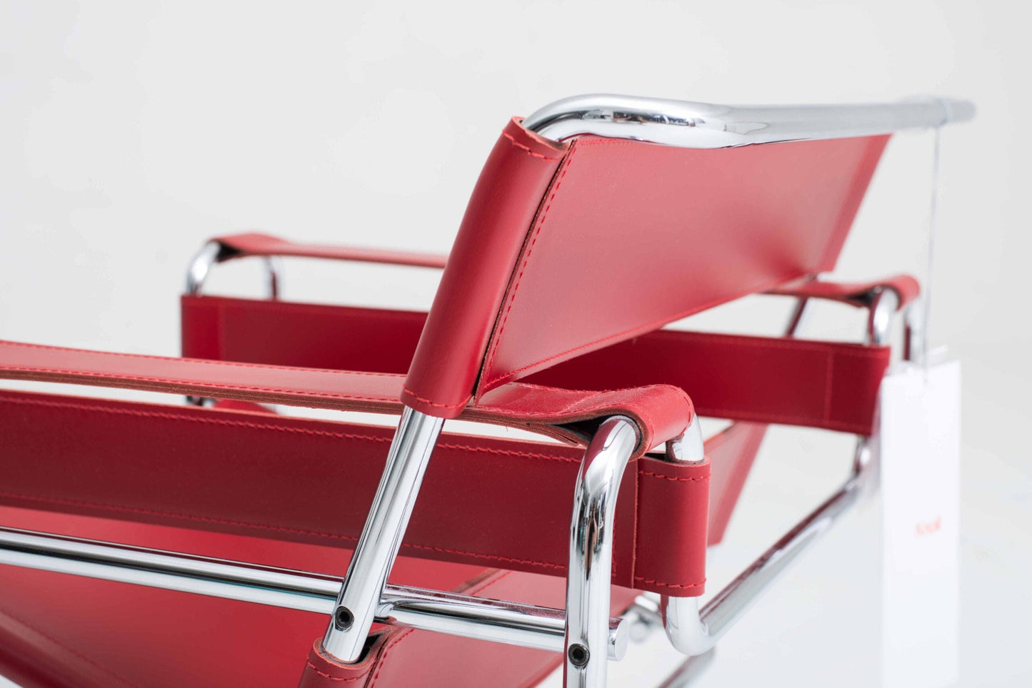 Knoll Wassily Chair / B3 armchair by Marcel Breuer in red leather Vintage