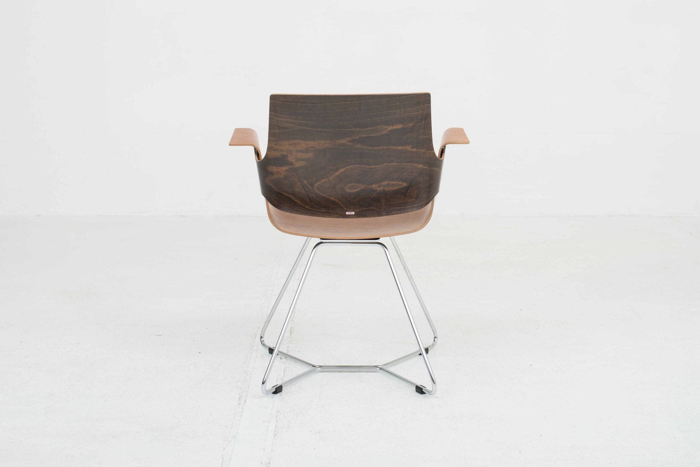 Embru Atelier chair by Christophe Marchand with cross base in brown vintage