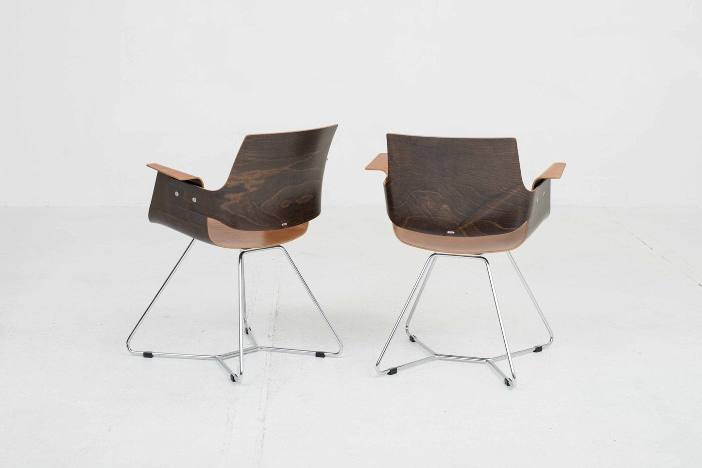 Embru Atelier chair by Christophe Marchand with cross base in brown vintage