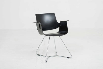 Embru Atelier chair by Christophe Marchand with cross base in black vintage