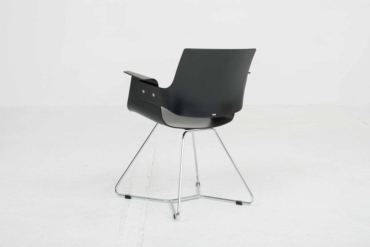 Embru Atelier chair by Christophe Marchand with cross base in black vintage