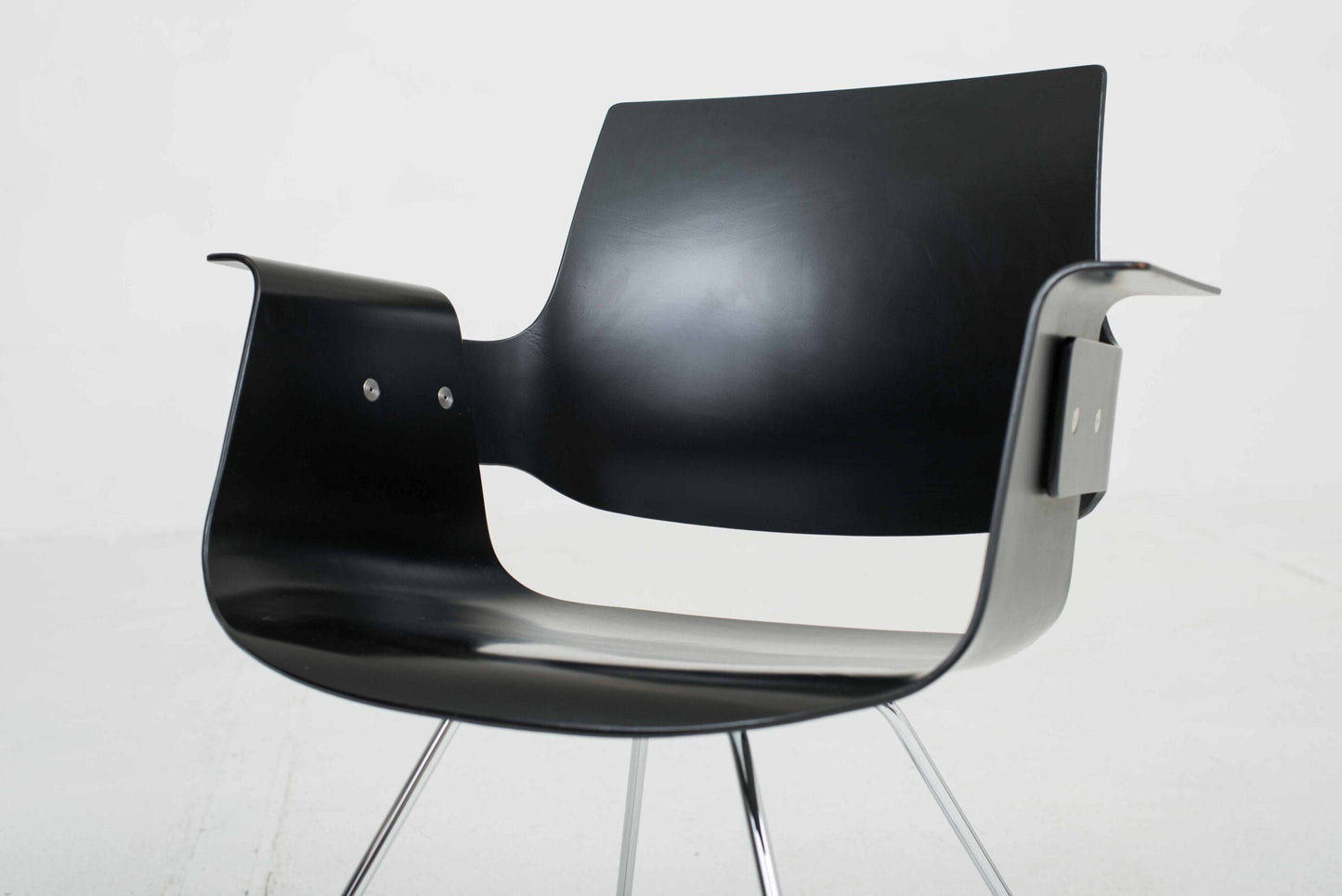 Embru Atelier chair by Christophe Marchand with cross base in black vintage