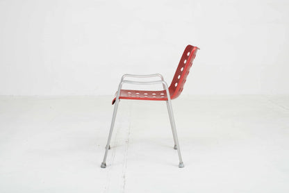 Chaise MEWA Landi de Hans Coray en rouge vintage