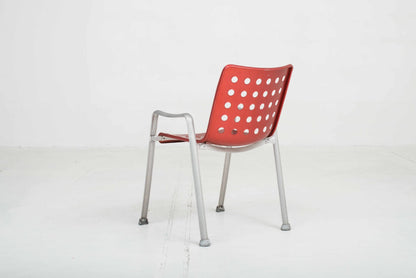 MEWA Landi chair by Hans Coray in red vintage