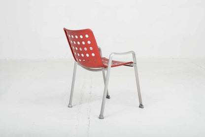 MEWA Landi chair by Hans Coray in red vintage