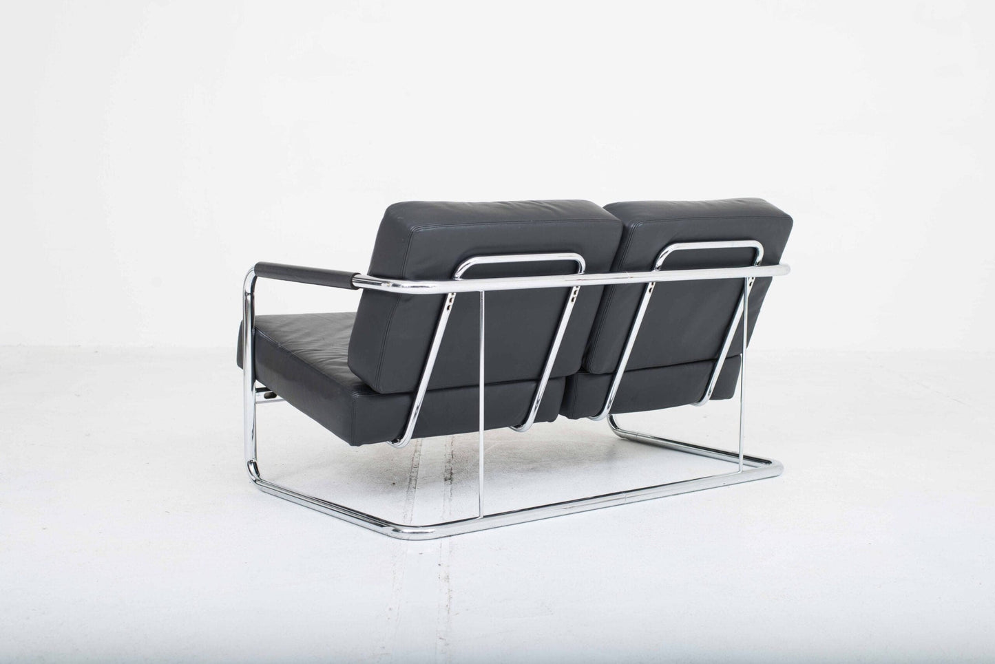 Pfalzberger Sofa T2 by Heinrich Pfalzberger in black leather