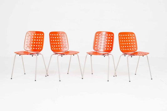 Chaises de jardin Seledue modèle A/I par Hans Coray, en lot de 4 vintage