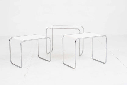 Thonet B9 side tables by Marcel Breuer, set of three Vintage