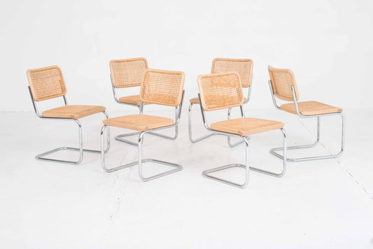 Thonet S32 cantilever chairs by Marcel Breuer, set of 6, vintage