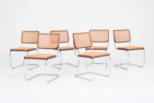 Thonet S32 cantilever chairs by Marcel Breuer, set of 6 vintage