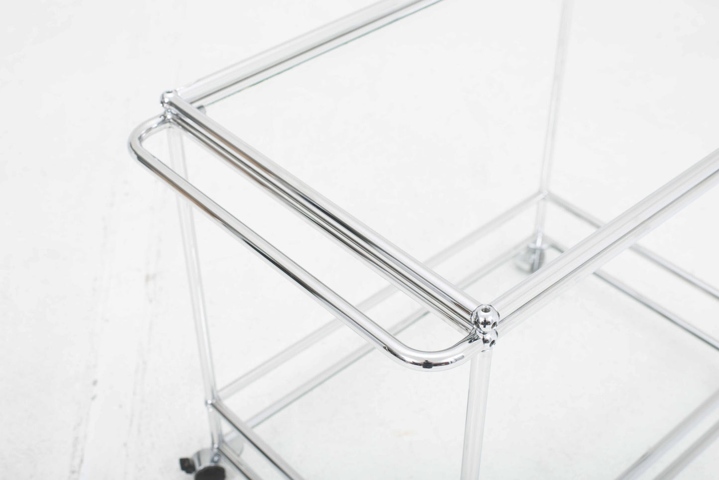 USM serving trolley made of glass vintage