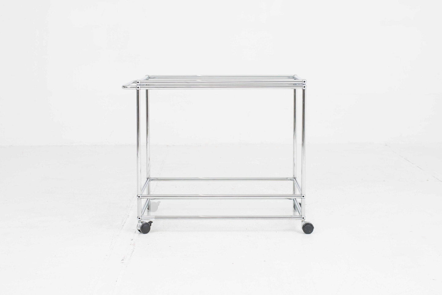 USM serving trolley made of glass vintage