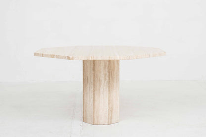 Elegant 1970s travertine table