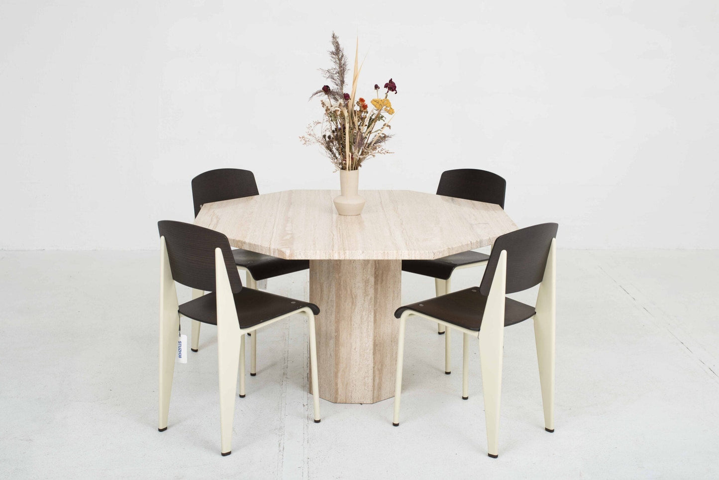 Elegant travertine table from the 1970s Vintage