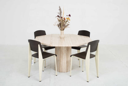 Elegant 1970s travertine table