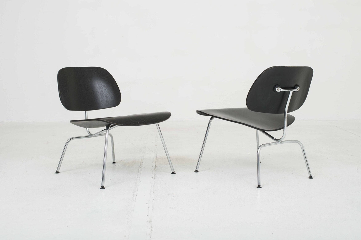 Vitra LCM armchair by Charles and Ray Eames in black vintage