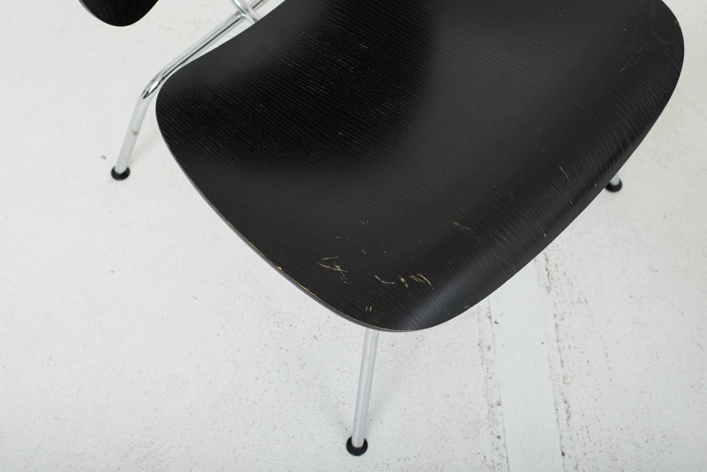 Fauteuil Vitra LCM de Charles et Ray Eames en noir vintage