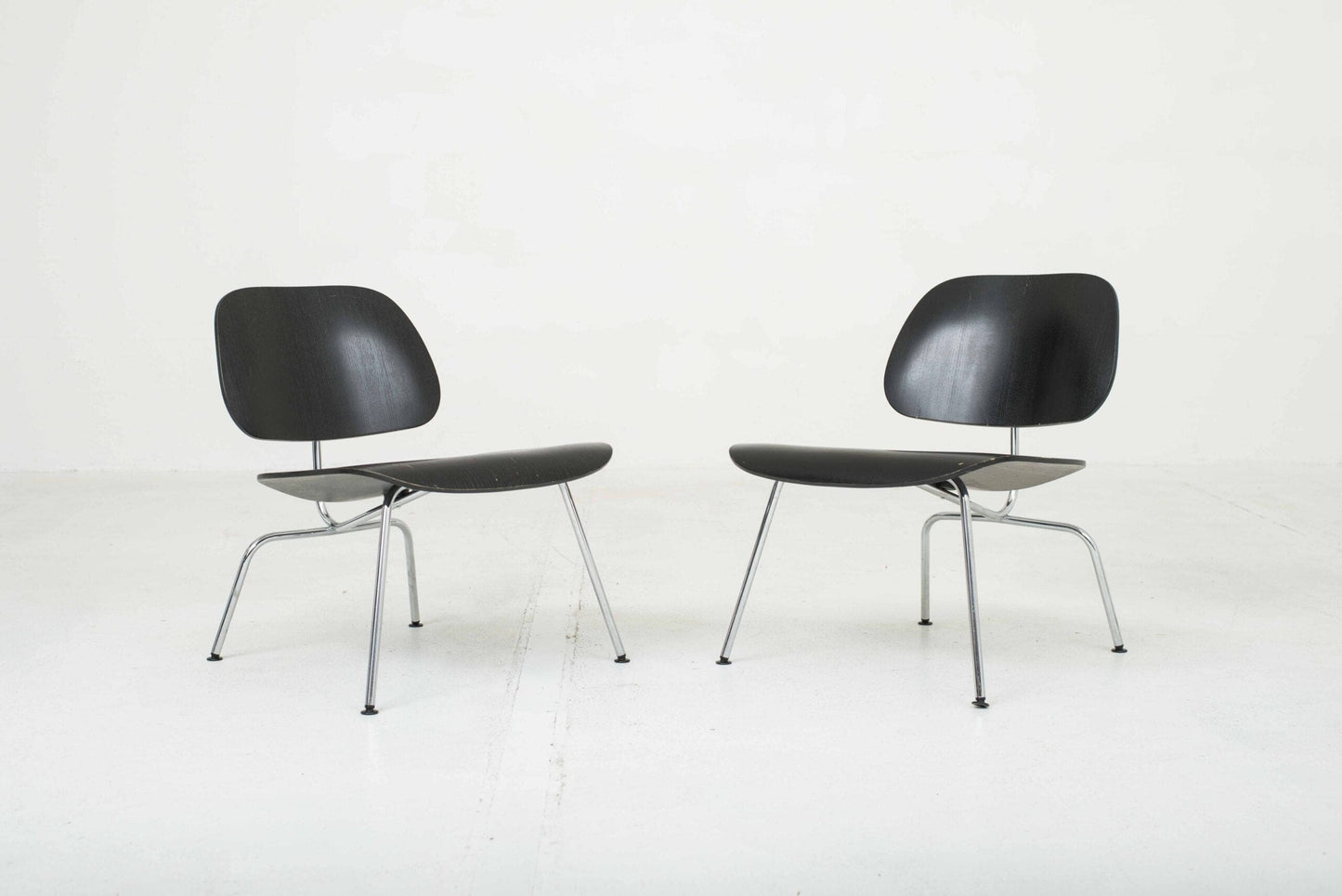 Vitra LCM armchair by Charles and Ray Eames in black vintage