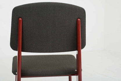 Vitra Standard SR Stuhl von Jean Prouvé in Rot mit grauem Polster - 2nd home