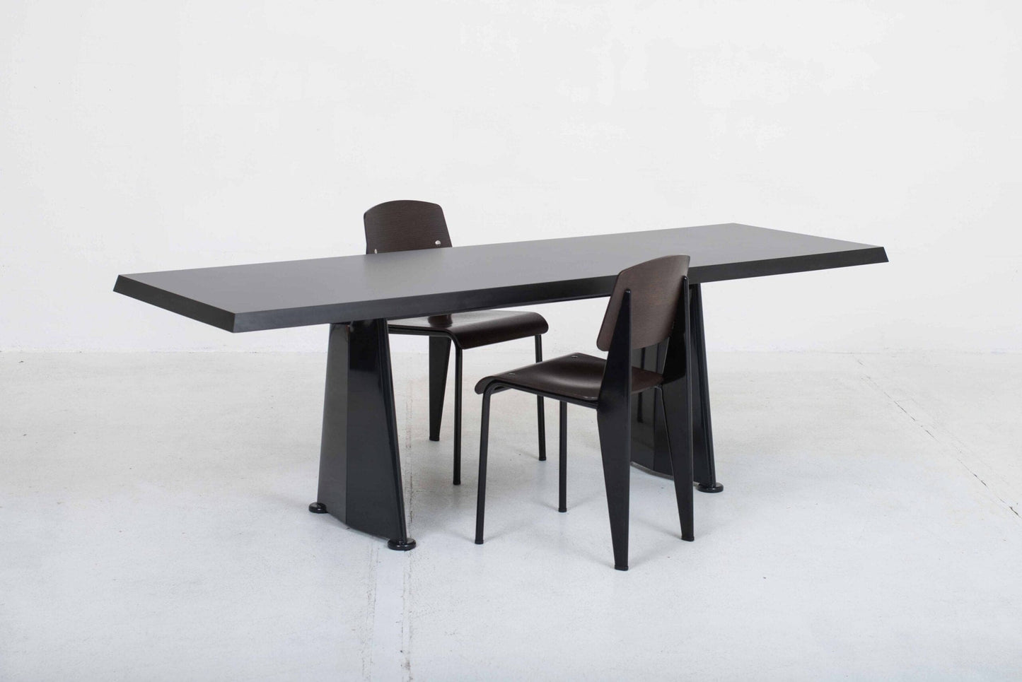 Vitra Trapèze table by Jean Prouve in black 