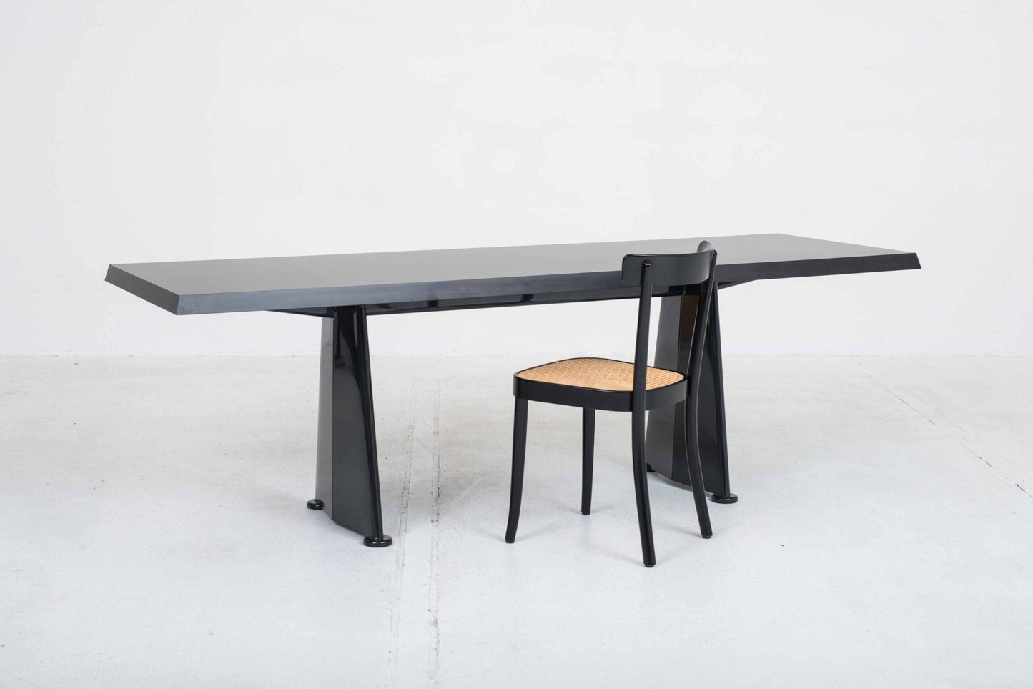 Vitra Trapèze table by Jean Prouve in black 