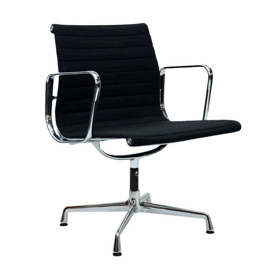 Vitra EA 108 office chair by Charles and Ray Eames in black Hopsak Vintage