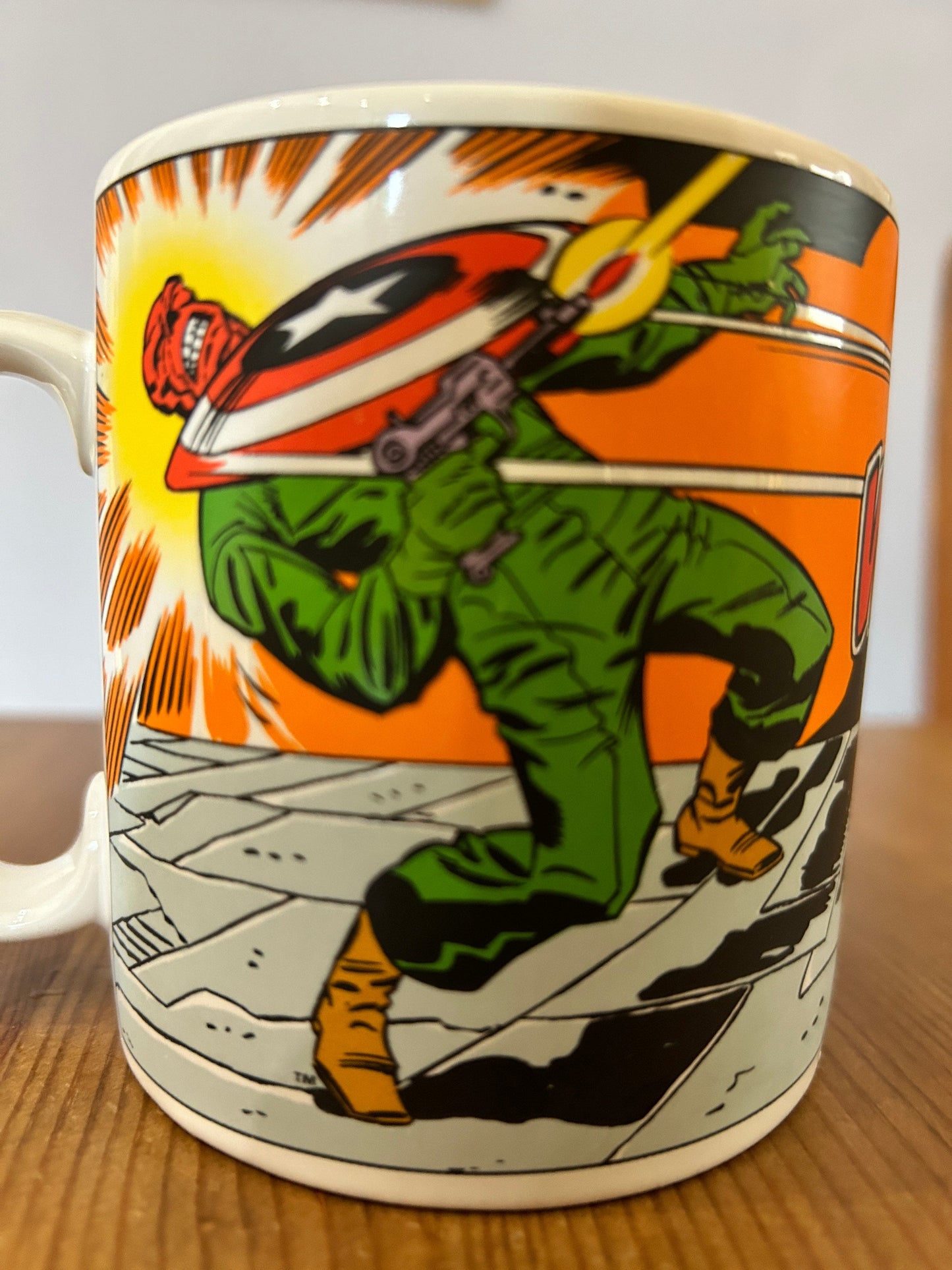 Original Captain America Comic Strip Mug, 1989, The Good Company - Sammlerstück