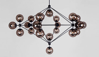 ROLL and HILL MODO Modo chandelier 6-21, 6-sided 21 globes, CHANDELIER - used Vintage