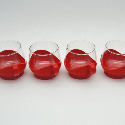 Tassen Melitta Glas/Kunststoff rot Set von 6