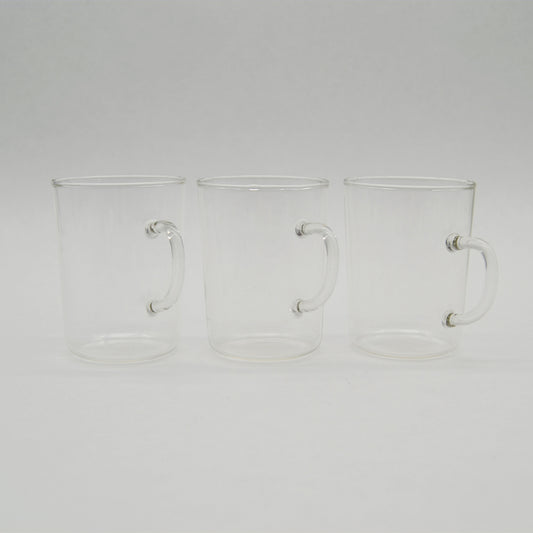 Vintage teacup glass set of 3