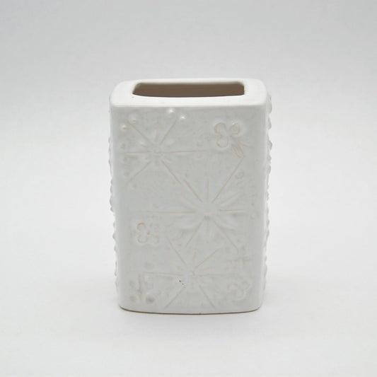 Vase Vintage Relief blanc