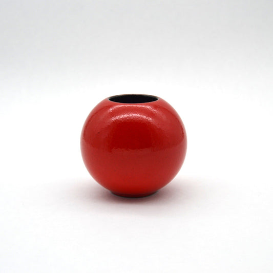 Vase vintage rouge en grès