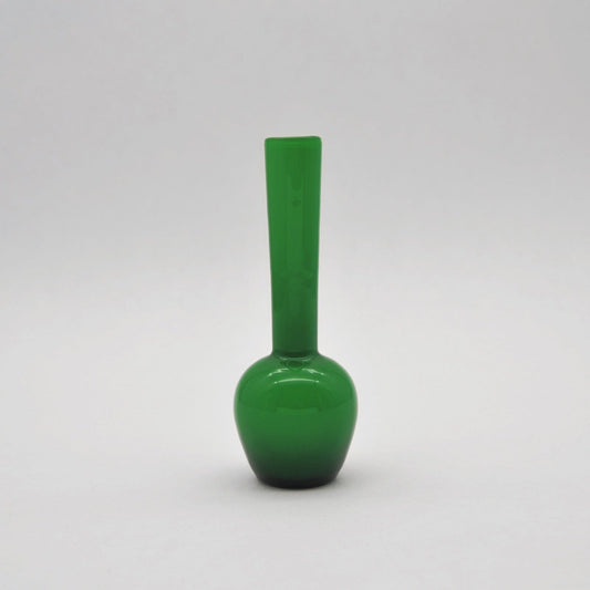 Vase vintage en verre opale vert