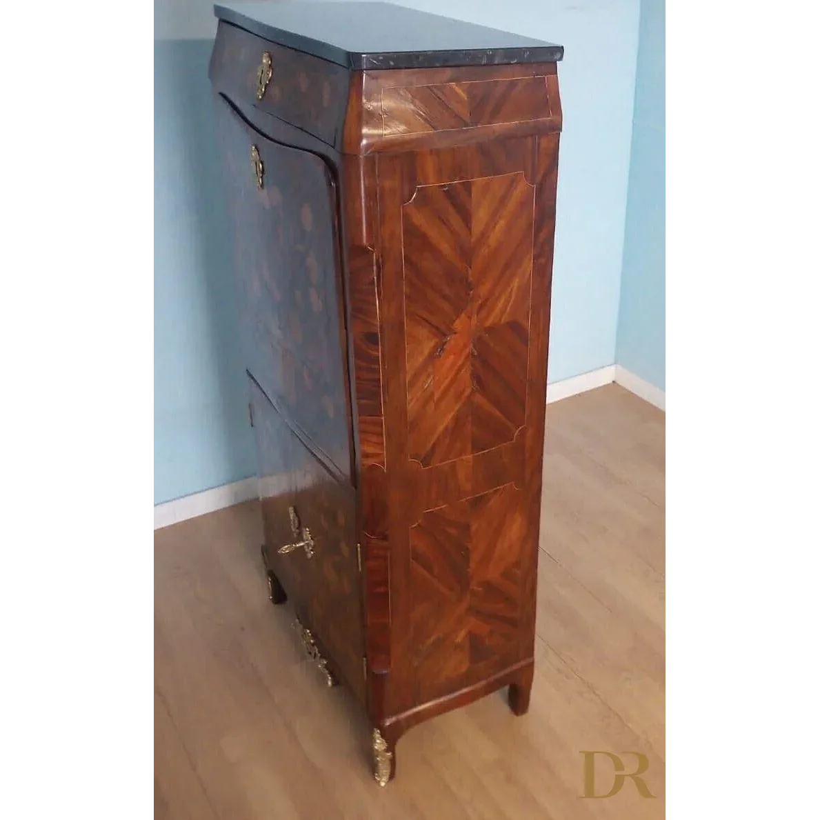 Louis XVI-Sekretärkommode aus Holz und Marmor (19. Jahrhundert) Dario Raia Antiquitäten Modernismus Vintage-Art-Déco-Schränke Sekretärschrank Sekretärschrank Kommode Holzkommode Walnussholzschrank Antike Möbel Sekretär mit Schubladen Sekretär aus massiver Eiche Sekretär mit Intarsien Vintage-Sekretär