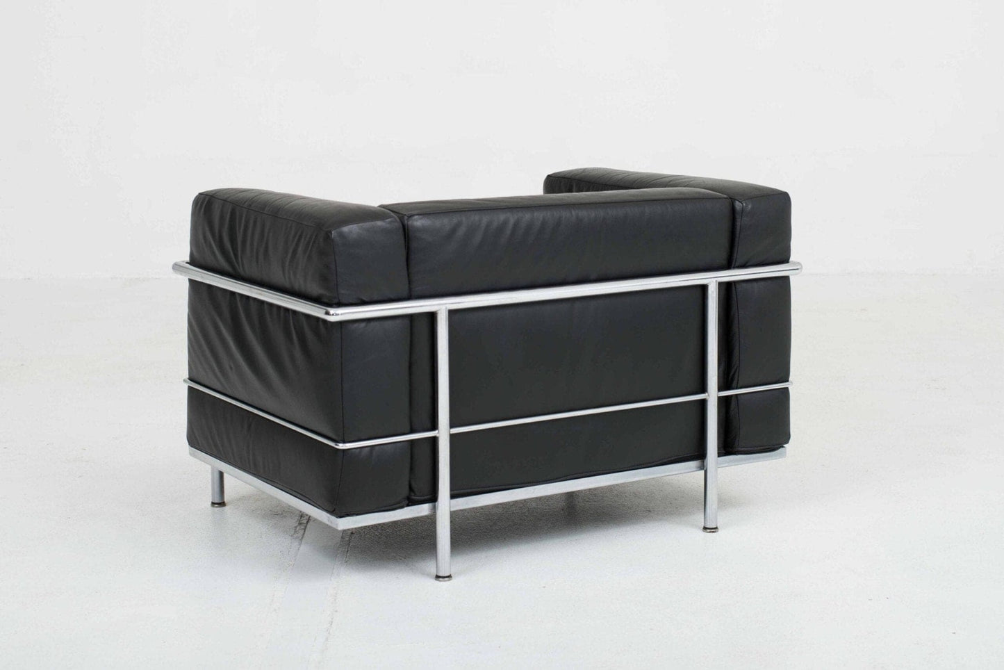 Fauteuil Cassina LC3 de Le Corbusier en cuir noir - Vintage 1960