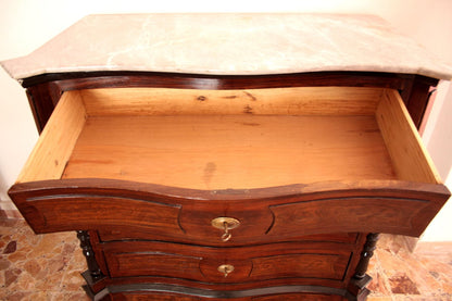 Vintage rosewood chest of drawers from the 19th century