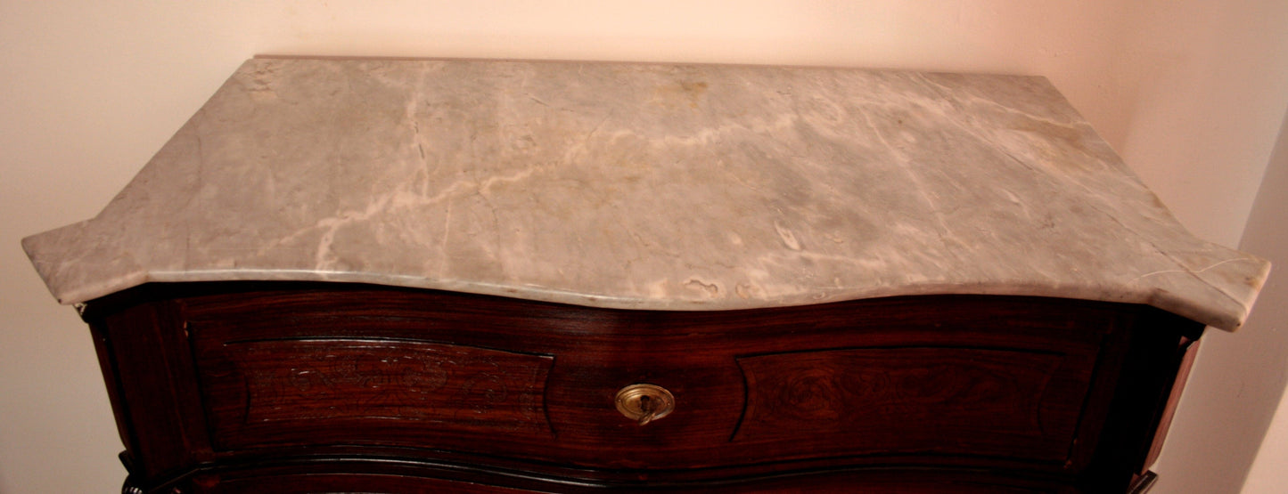 Vintage rosewood chest of drawers from the 19th century