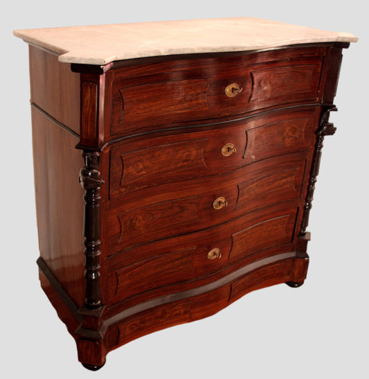 Vintage rosewood chest of drawers from the 19th century