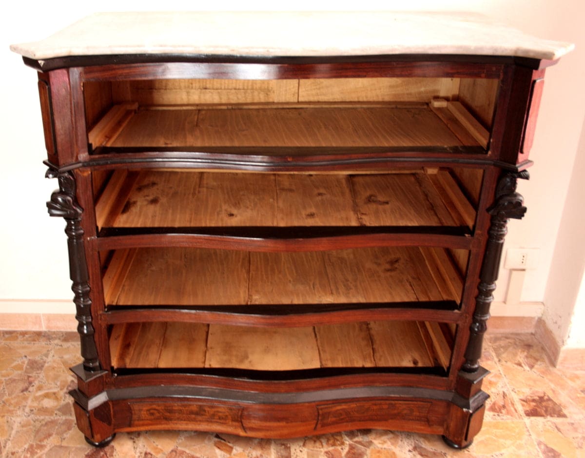 Vintage rosewood chest of drawers from the 19th century