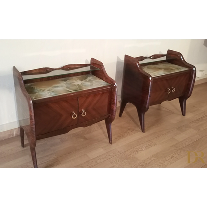 Nachttische aus Palisanderholz Nachttische aus den 1950er Jahren Mid Century Design Nachttisch Nachttisch Dario Raia Antiquitäten Moderne Antiquitäten Vintage 50er 60er 70er Nachttische Moderne Nachttische Nachttisch Sideboard Nachttisch Art Deco Nachttisch Nachttisch mit Marmor Nachttisch aus Holz Nachttisch Moderner Nachttisch Messinggriffe Mitte Jahrhundert moderne moderne Antiquitäten Messing Palisander Glas Kunstmarmor Glas